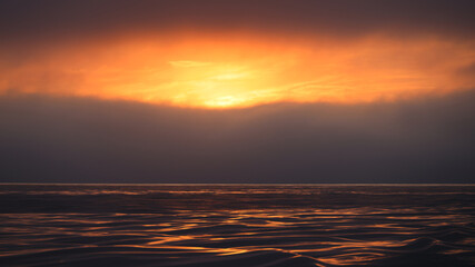 Wall Mural - Sunset on the ocean 