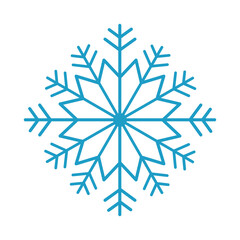 Canvas Print - christmas snowflake style line icon vector illustration design