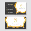 © Arghya - Golden business card template design with creativity. Modern and luxury visiting card template. Stationery design.