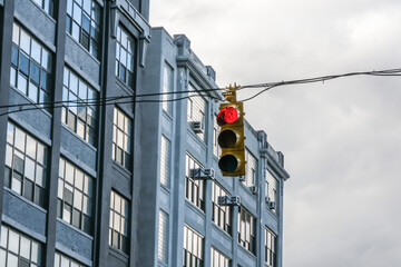 Wall Mural - traffic light on a street
