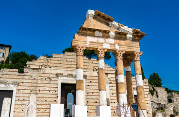 Wall Mural - Temple of the Capitoline Triad in Brescia, Italy