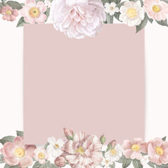 Sticker - Blank elegant floral frame design