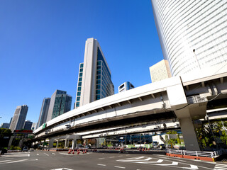 Fototapete - 東京都　汐留の高層ビル街