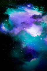 Wall Mural - colorful abstract universe textured background