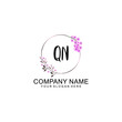 © LAURIS - Initial QN Handwriting, Wedding Monogram Logo Design, Modern Minimalistic and Floral templates for Invitation cards