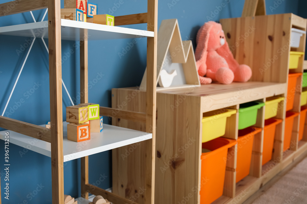 Interior of modern playroom in kindergarten
