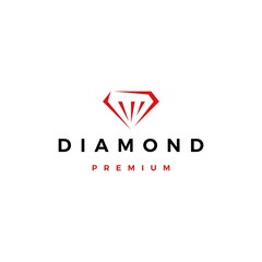 Wall Mural - red diamond logo vector icon illustration
