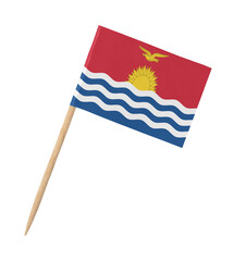 Wall Mural - Small paper flag of Kiribati on wooden stick