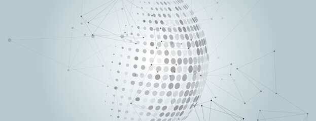 Fototapete - Grunge abstract halftone pattern. Technology modern design. Label design element vector illustration. Dark abstract background