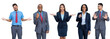 © Daniel Ernst - Group of 5 modern north american and south american businessman and businesswoman