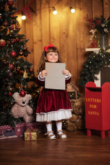 Wall Mural - child with christmas presents