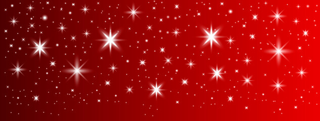 Wall Mural - Realistic falling stars on a gradient background. Vector illustration. EPS 10