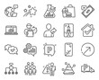 © blankstock - Business icons set. Included icon as Crane claw machine, Pyramid chart, Approved signs. Rejected payment, Online statistics, Cogwheel symbols. Group people, Restructuring, Chemistry lab. Vector