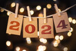 © enterlinedesign - Year 2024 Written on Pinned Cards on a String