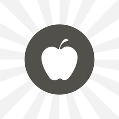 Wall Mural - apple isolated vector icon. fruit design element