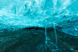 Fototapeta  - Ice cave, Vatnatjokull glacier, Southern Iceland, Iceland, Europe