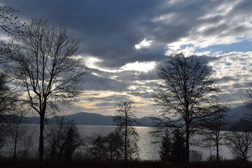 Canvas Print - Novemberstimmung am Laacher See