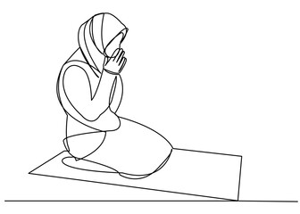 a Muslim woman prays