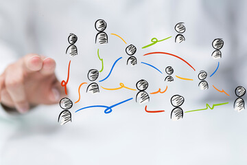organization chart team concept networking