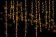 © Michaela - golden bokeh christmas lihgt chains isolated on black background, overlay