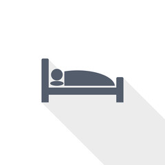 Poster - Hotel vector icon, flat design illustration in eps 10