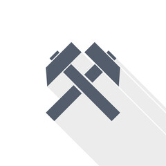 Leinwandbilder - Mining vector icon, flat design illustration in eps 10