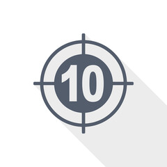 Leinwandbilder - Target vector icon, flat design illustration in eps 10