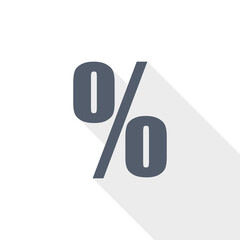 Poster - Percent, sale vector icon, flat design illustration in eps 10