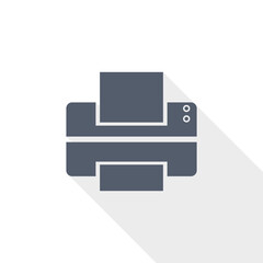 Aufkleber - Printer, print vector icon, flat design illustration in eps 10