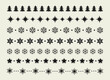 Christmas decorative borders dividers design elements.