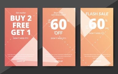 Wall Mural - Flash sale discount banner template promotion, end of season special offer banner, template design for media promotions and social media promo, vector illustration.