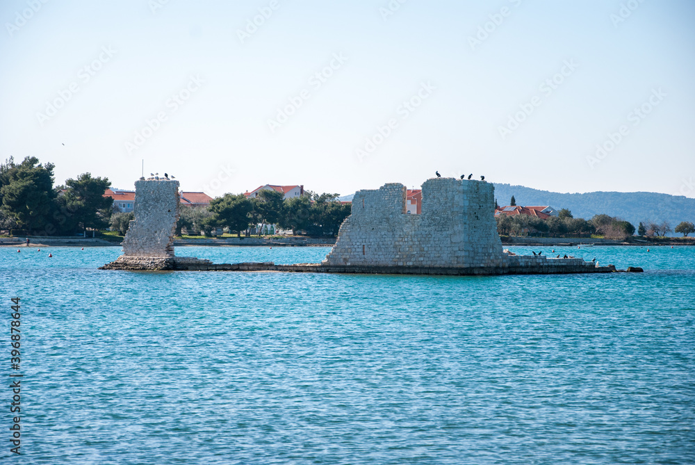 Remains of archbishops mansion Palac in Sukosan