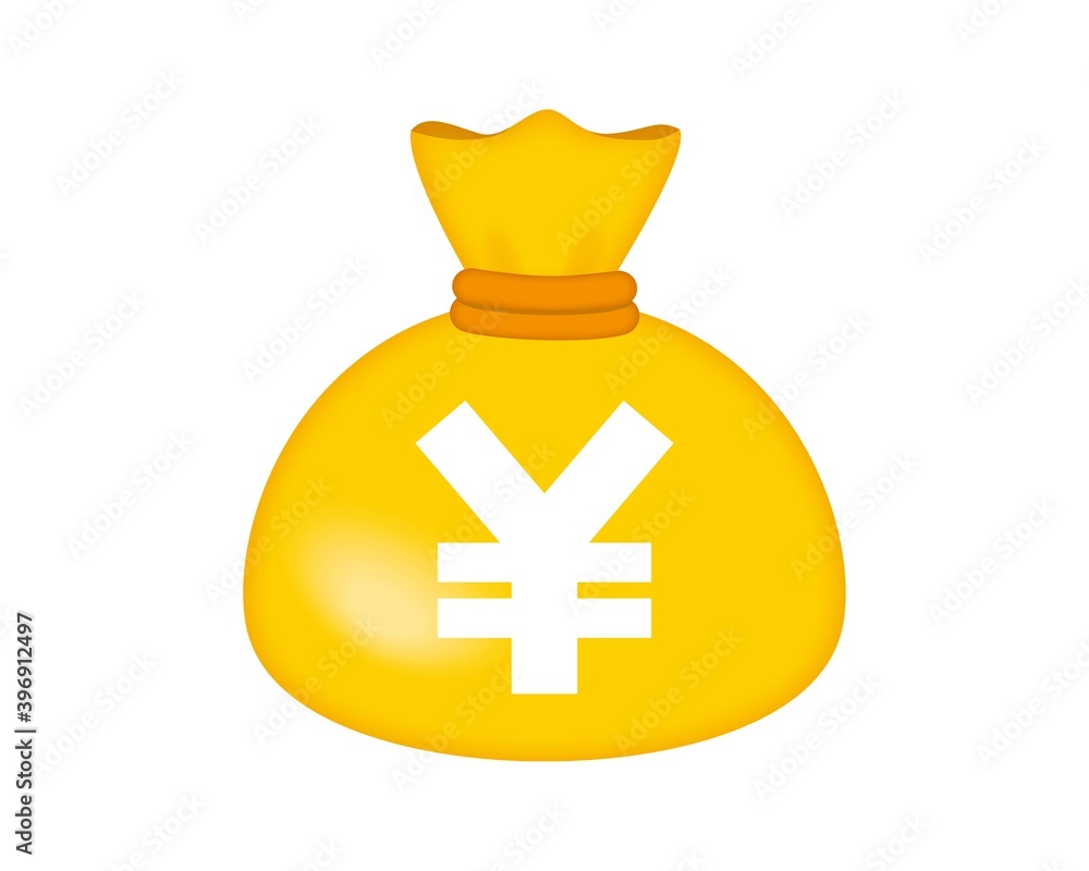 Image vectorielle Stock 日本円 イラスト お金 財布 金運 資産運用 買い物 黄色 金運 袋 | Adobe Stock