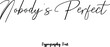 © Image Lounge - Nobody's Perfect Cursive Calligraphy Black Color Text On White Background