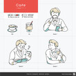 simple illustration set of cafe_part1