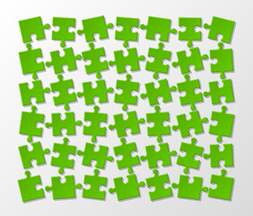 Aufkleber - A lot of piece flat puzzle presentation. Many step circle business background. Section compare service banner. illustration template color shape . 3d Abstract Background
