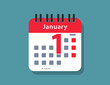 © Dede - January Calender 2021 Happy new year design vector illustration