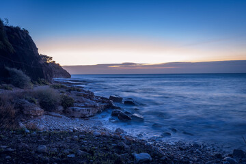 sunset on the coast