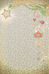 Wall Mural - Christmas cards, Dethlehem Star copy space.