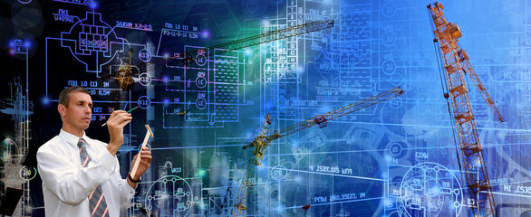 Wall Mural - engineering construction manufacturing technologies