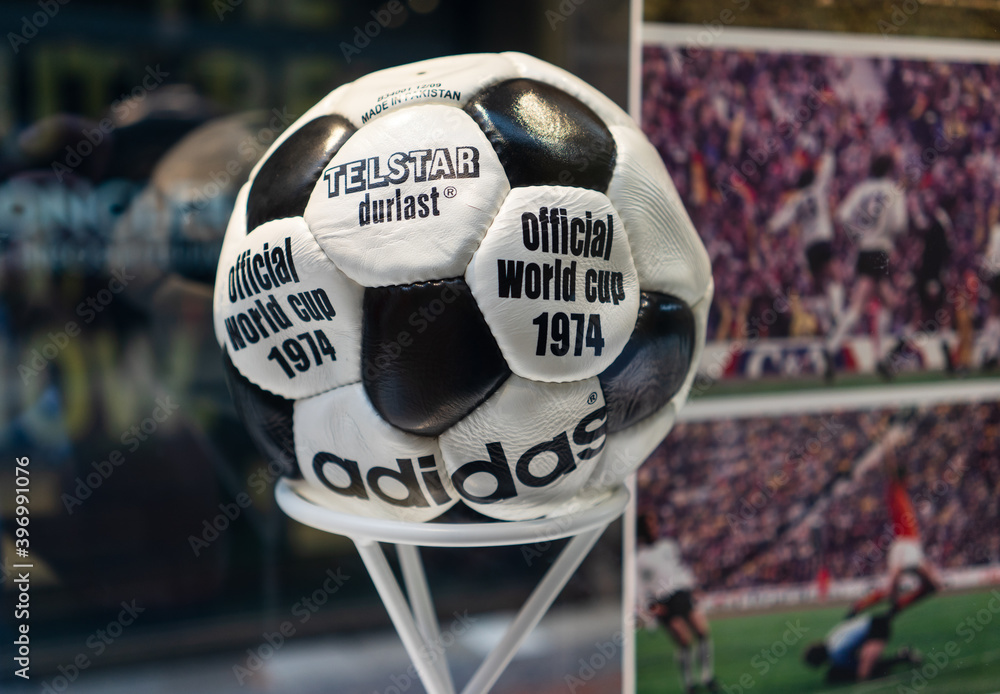 July 7, 2018, Moscow, Russia Official ball FIFA World Cup 1974 in West Germany Adidas Telstar durlast.