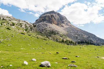 Poster - Beautiful Mountain landscape at the Dolomites, Trentino Alto Adige, South Tyrol in Italy.