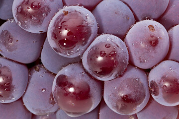 red grapes berry background. red grapes berry texture. flat lay