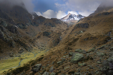 Landscape view of Valganguigno in autumn - Orobie - Italian Alps