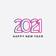 © Sunar - 2021 new year icon vector illustration design template.Design for banner, greeting cards, brochure or print. Vector illustration. Isolated on white background.