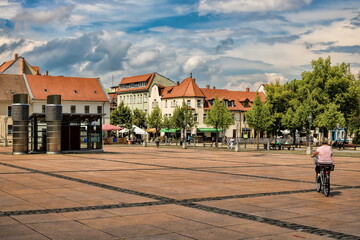 Wall Mural - bernburg, deutschland - stadtzentrum mit karlsplatz