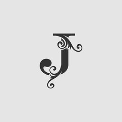 Canvas Print - Monogram Luxury Letter J Initial Logo Icon vector design concept.