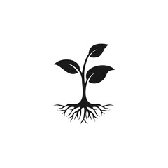 Leaf nature icon, plant growing agriculture logo symbol design illustration