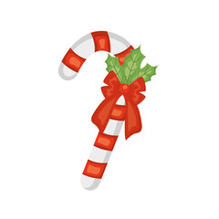 Sticker - merry christmas candy cane vector design