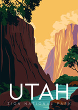 Utah Vector Illustration Background